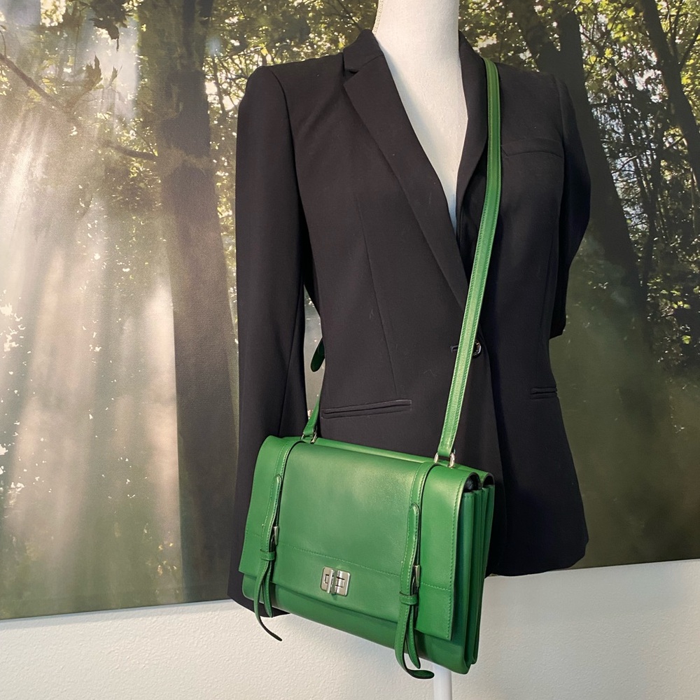 RARE PRADA Runway/AD 2014 Vitello Lux Calf Shoulder/Crossbody Bag COA - Picture 7 of 17